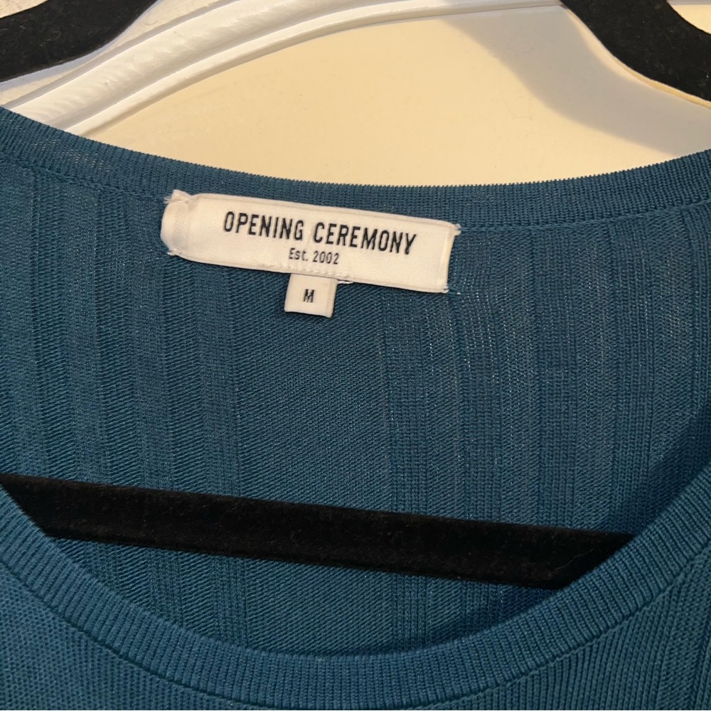 Opening Ceremony Teal Asymmetrical Mid-Length Dress in Medium - Picture 4 of 15